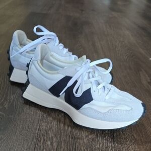 Women's White and Black Sneakers